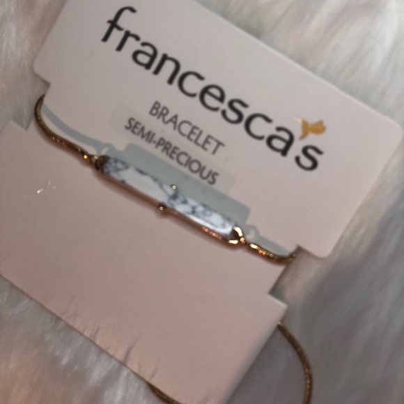 Beautiful Marble and Gold Dainty Bracelet - Picture 2 of 4